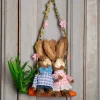 Mr & Mrs Bunny On a Swing Decoration
