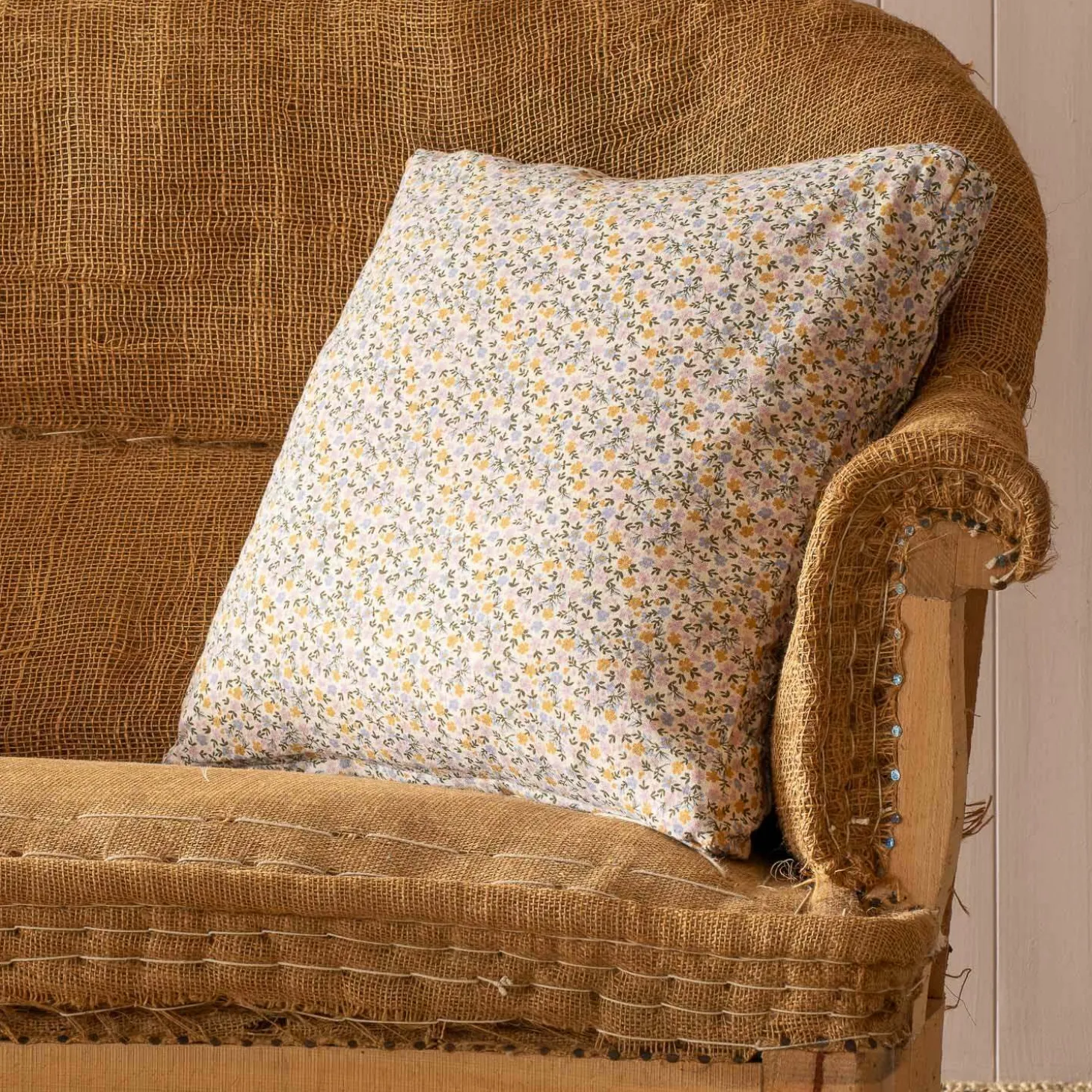 Multi-Colour Floral Square Cushion