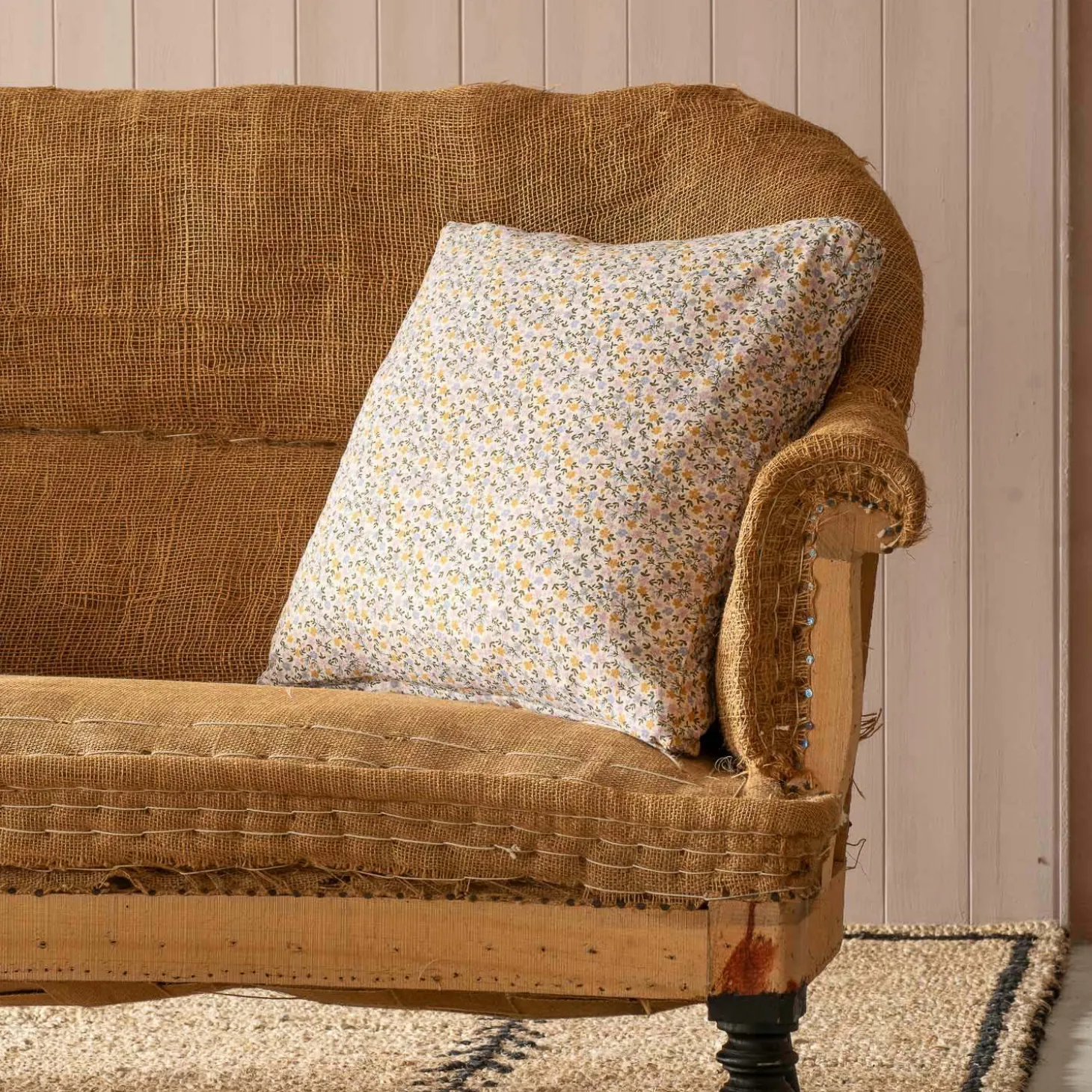 Multi-Colour Floral Square Cushion