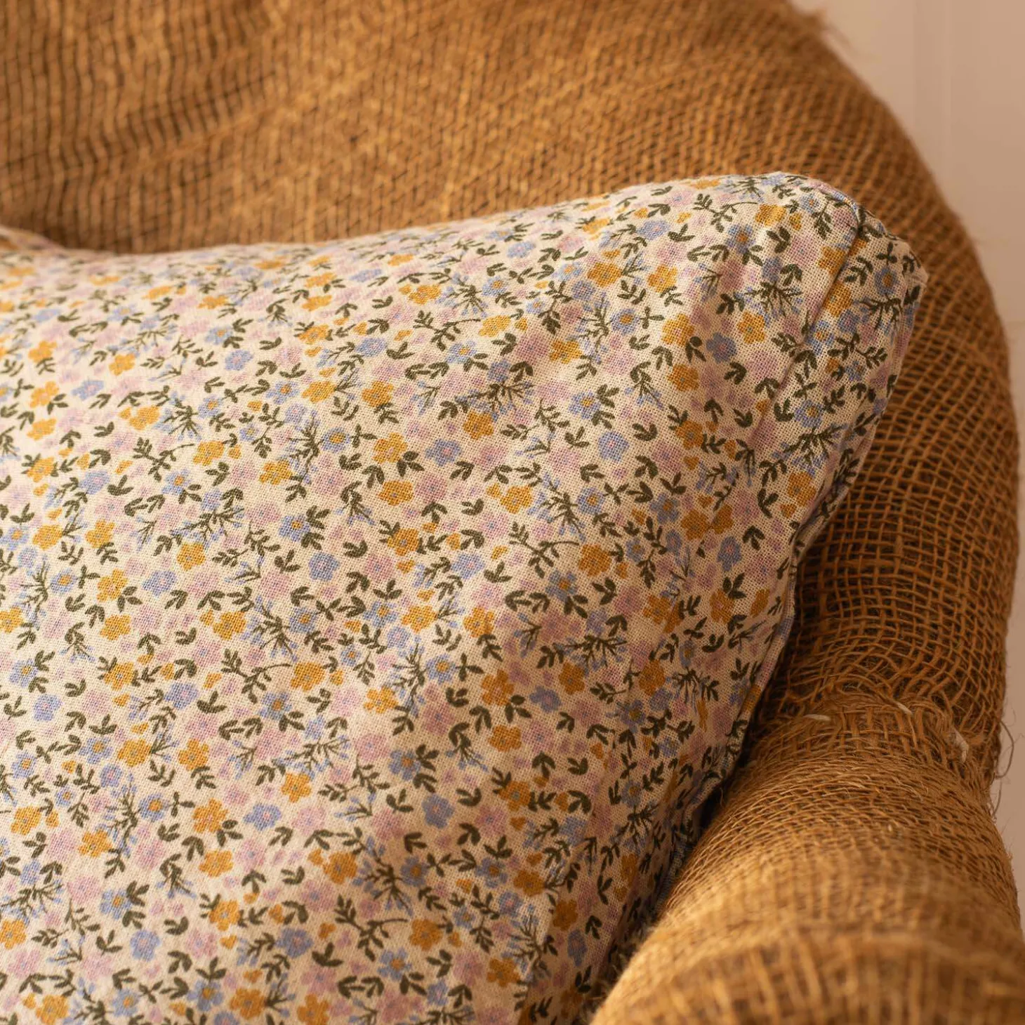 Multi-Colour Floral Square Cushion