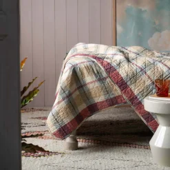 Multi-Coloured Check Cotton Quilt