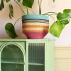 Multicoloured Stripe Basket