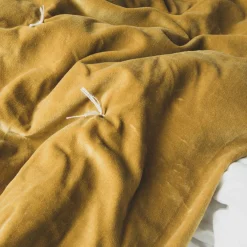Mustard Velvet Pebble Quilts