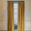 Mustard Velvet Single Curtains