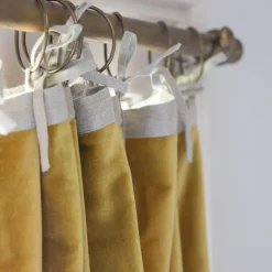 Mustard Velvet Single Curtains