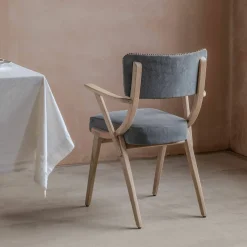 Myles Grey Velvet Armchair