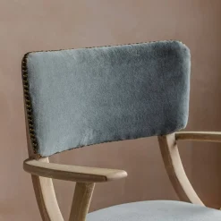 Myles Grey Velvet Armchair