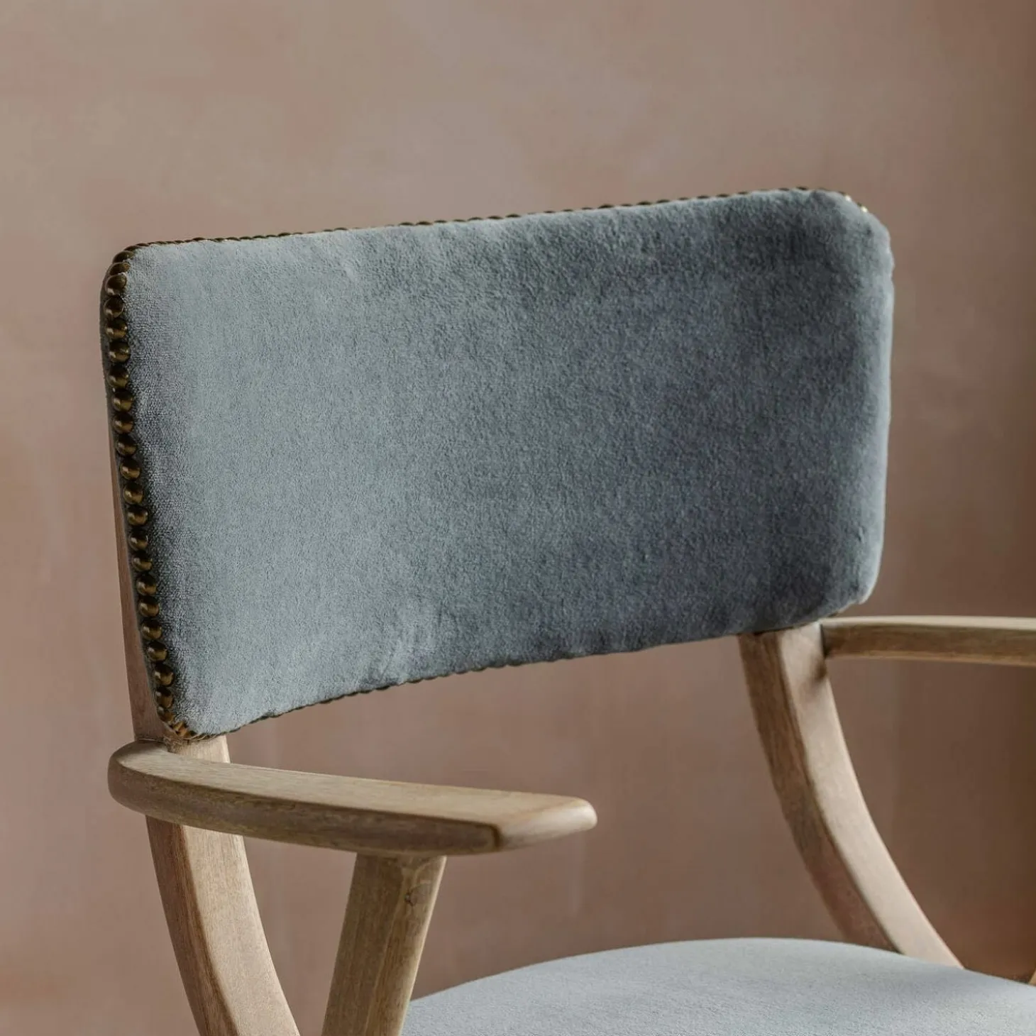 Myles Grey Velvet Armchair