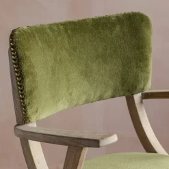 Myles Olive Velvet Armchair