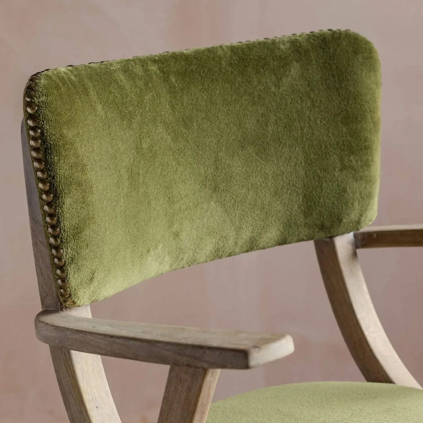 Myles Olive Velvet Armchair