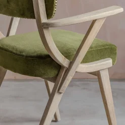 Myles Olive Velvet Armchair