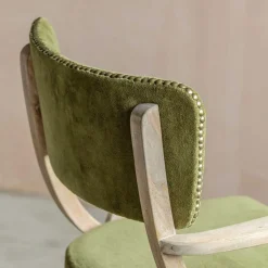 Myles Olive Velvet Armchair