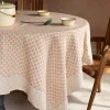 Natural Flower Block Printed Tablecloths