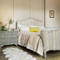 Natural Flower Hand-Printed Quilt