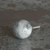 Natural Grey Marble Round Knob