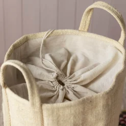 Natural Jute Laundry Baskets