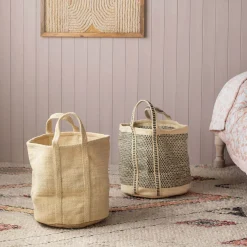 Natural Jute Storage Baskets