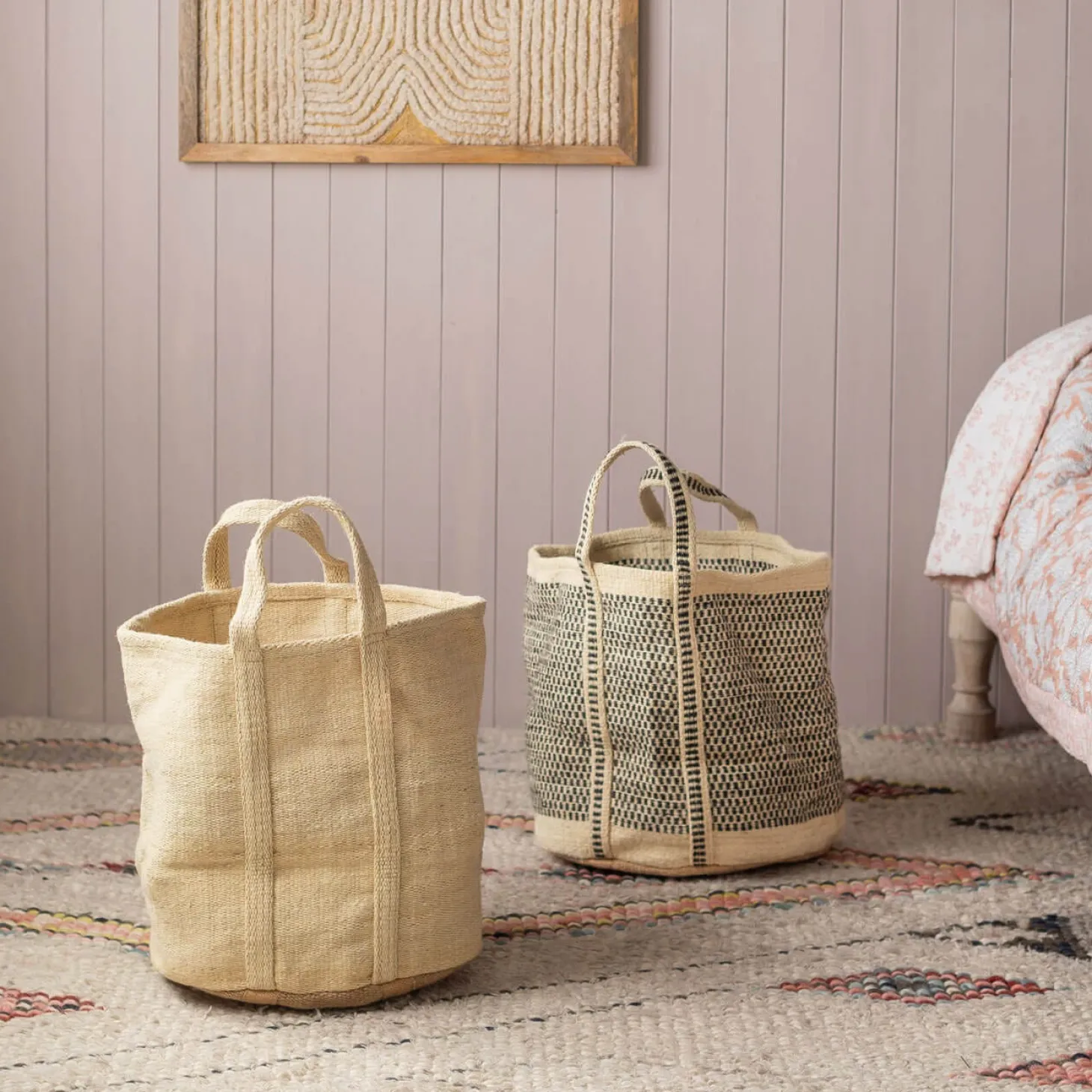 Natural Jute Storage Baskets