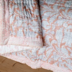 Natural Leaf Hand-Printed Quilt