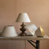Natural Linen and Gold Empire Lamp Shades