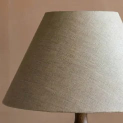 Natural Linen and Gold Empire Lamp Shades