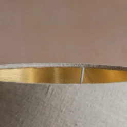 Natural Linen and Gold Straight Empire Lamp Shades