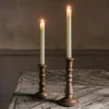 Natural Mango Wood Candle Holders