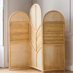 Natural Rattan Arched Screen
