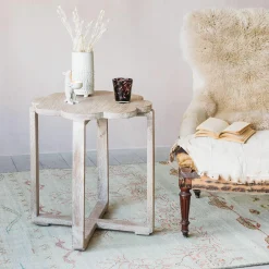 Natural Scallop Side Table