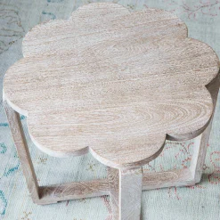 Natural Scallop Side Table