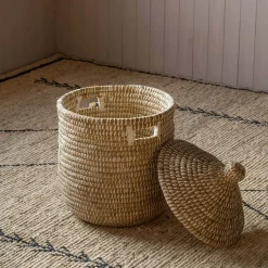 Natural Seagrass Laundry Basket