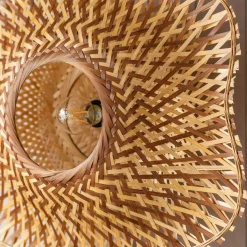 Natural Woven Bamboo Wall Light Medium