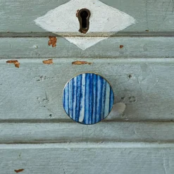 Navy And Gold Bone Knob