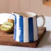 Navy and White Striped Creamer Jug