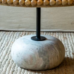 Noland Wood and Marble Coffee Table