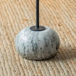 Noland Wood and Marble Side Table