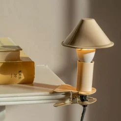 Nude Enamel Mushroom Clip Lamp