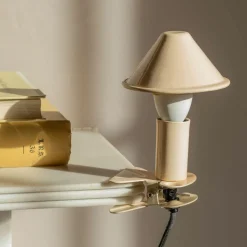 Nude Enamel Mushroom Clip Lamp