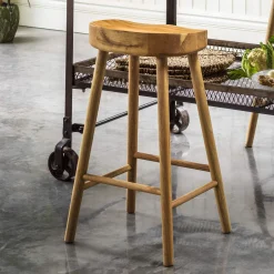 Oak Farmhouse Kitchen Stool