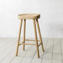 Oak Farmhouse Kitchen Stool