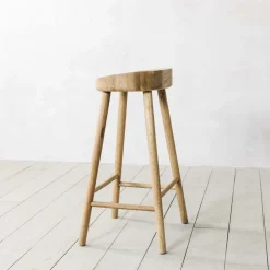 Oak Farmhouse Kitchen Stool