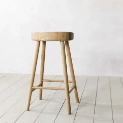 Oak Farmhouse Kitchen Stool