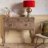 Oak Four Door Console Table
