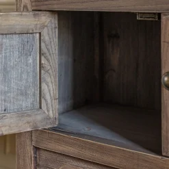Oak Four Door Console Table