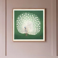 Oak Framed Peacock Prints