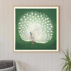 Oak Framed Peacock Prints