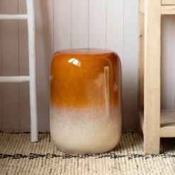 Ochre Ombre Ceramic Side Table