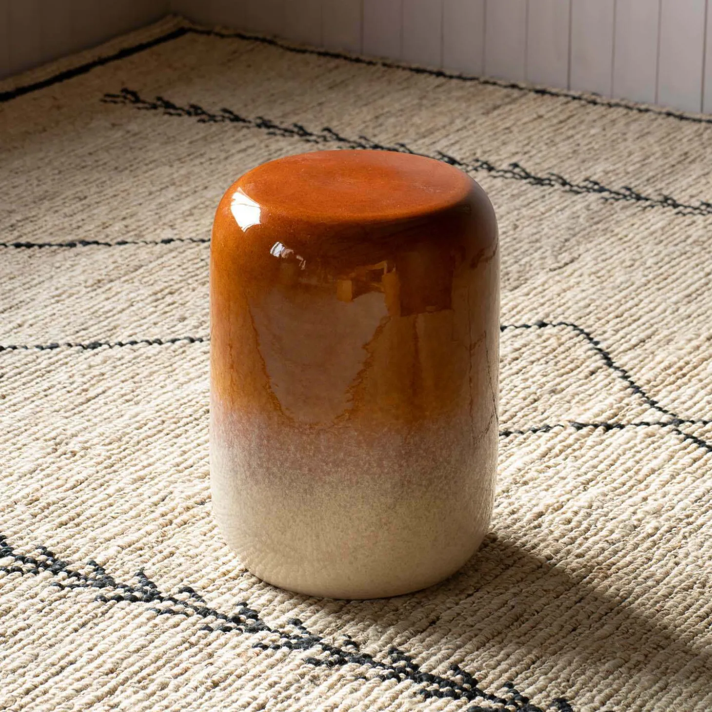 Ochre Ombre Ceramic Side Table