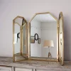 Odette Antiqued Gold Dressing Table Mirror