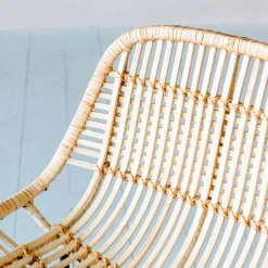 Ola Graphic Weave Rattan Kitchen Stool
